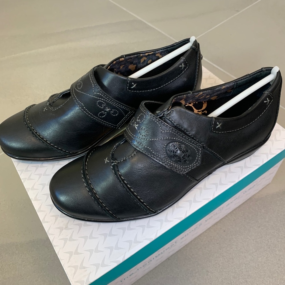 Aetrex Corinne Comfort Leather Shoes Monk Strap Loafers